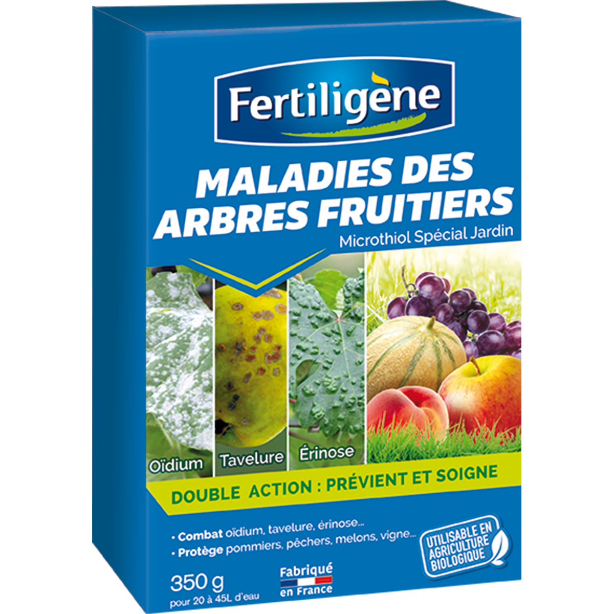 Fertiligène - Anti-maladies Arbres Fruitiers Fongicide Soufre 350g - FERTILIGENE - Imagen 1