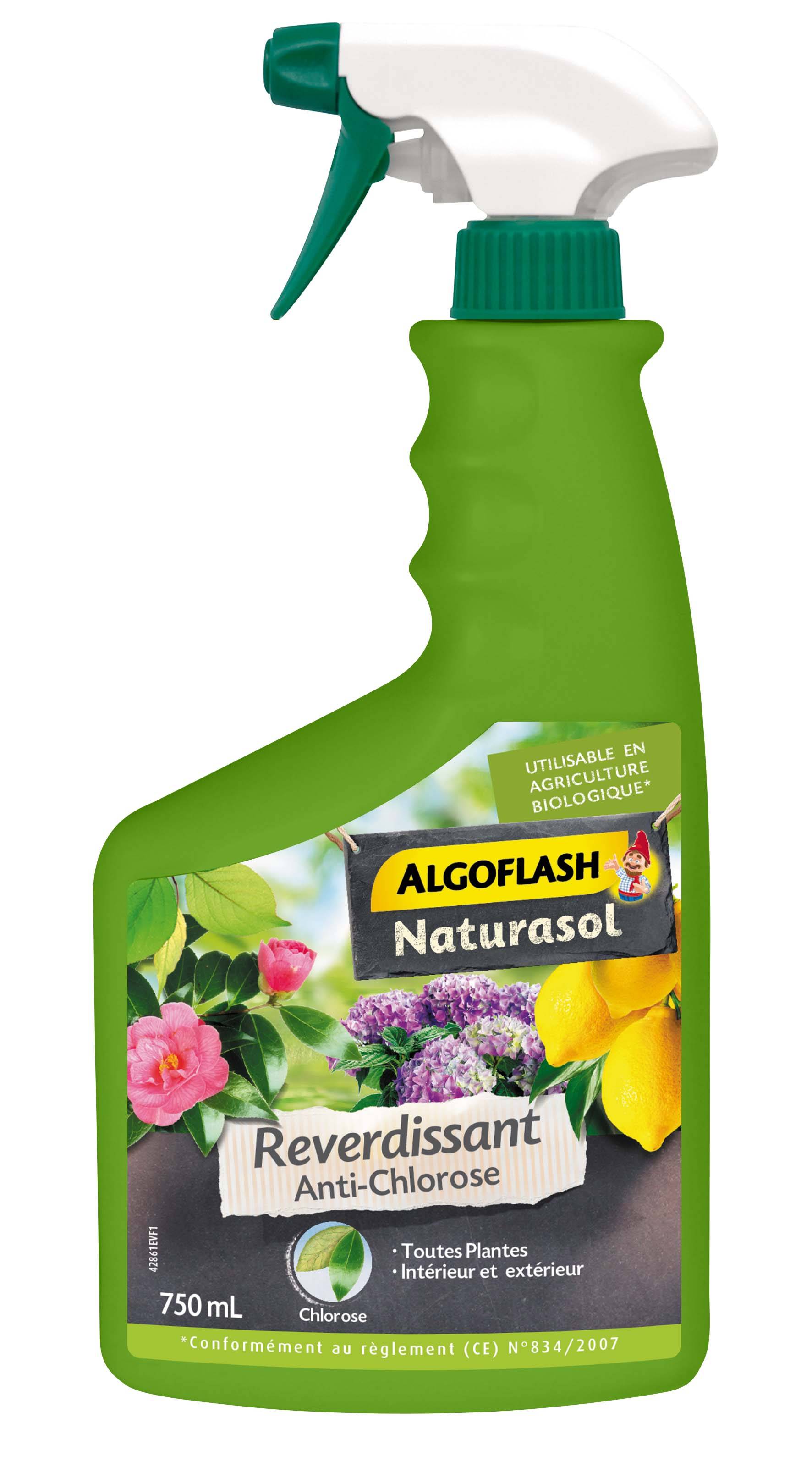 Algoflash Naturasol - Reverdeciente anti-clorosis todas las plantas 750 ml - ALGOFLASH NATURASOL - Imagen 1