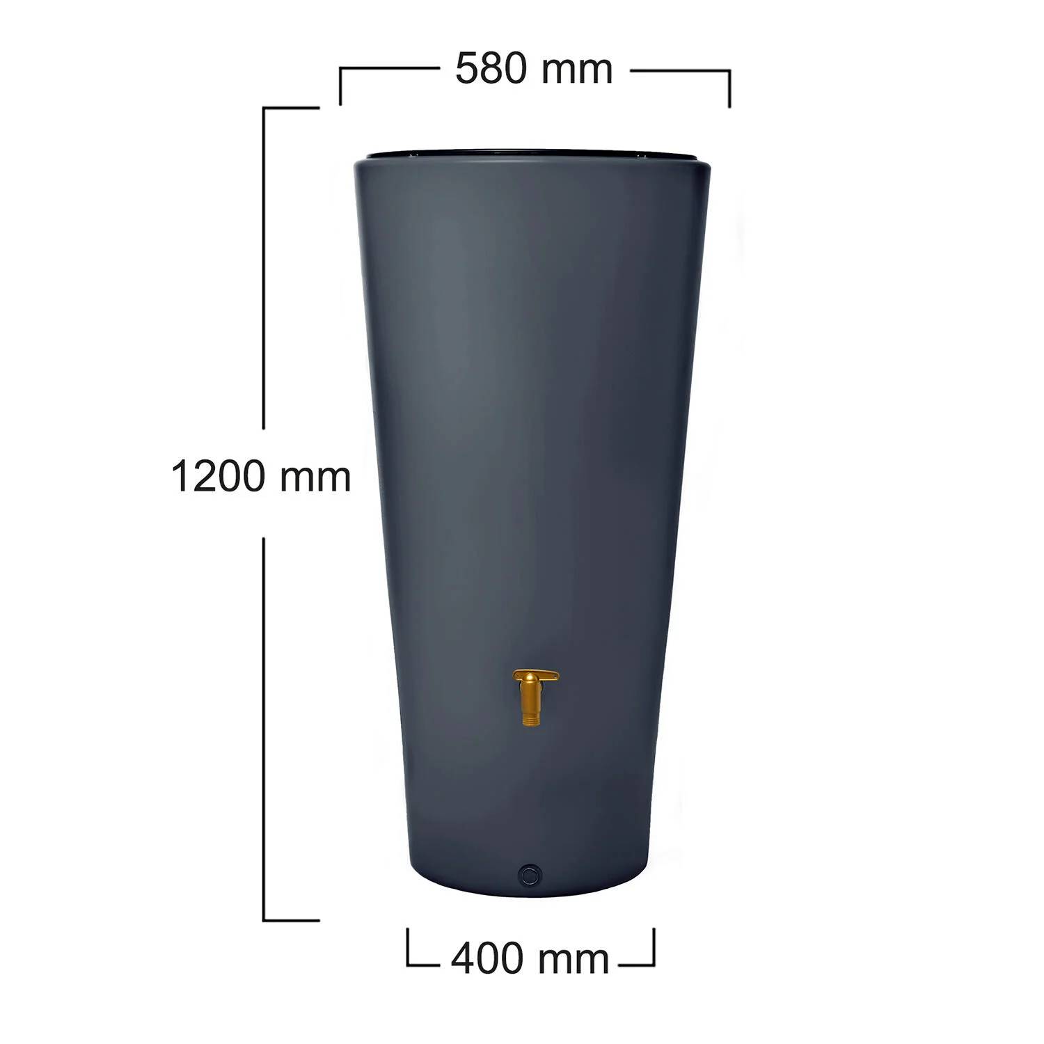 Garantia - Récupérateur d'eau pluie 220L mural bac à plante robinet inclus gris graphite Vaso 2-en-1 - GARANTIA - Image 4