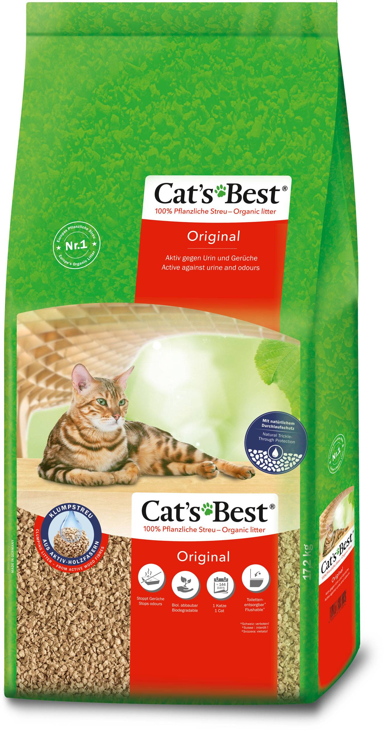 Cat's Best - Litière agglomérante Original - Méga Pack 40 l - CAT'S BEST - Image 2