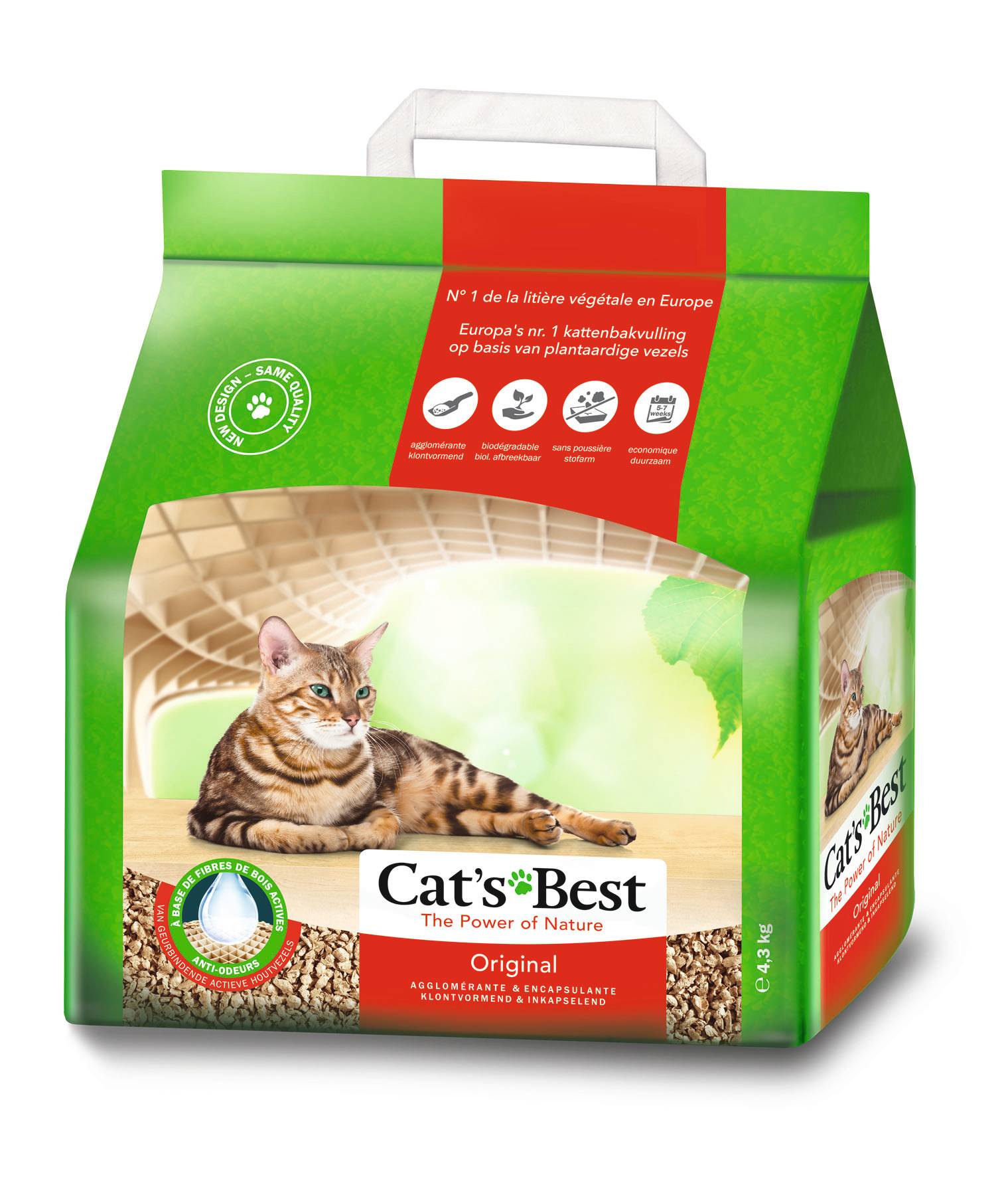 Cat's Best - Litière agglomérante Original - Méga Pack 40 l - CAT'S BEST