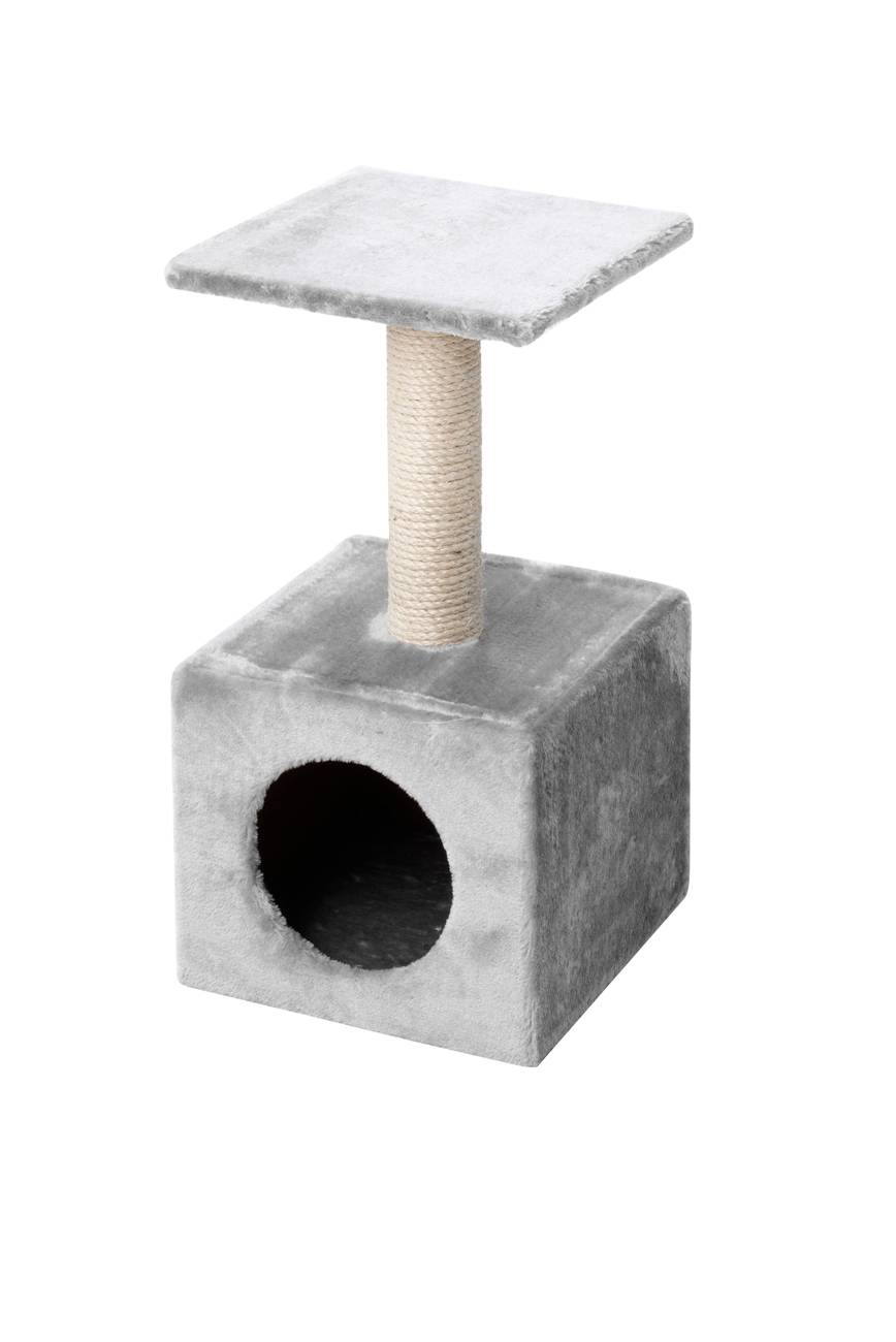 EBI - Arbre à chat ABEY Gris - L.30 x l.30 cm