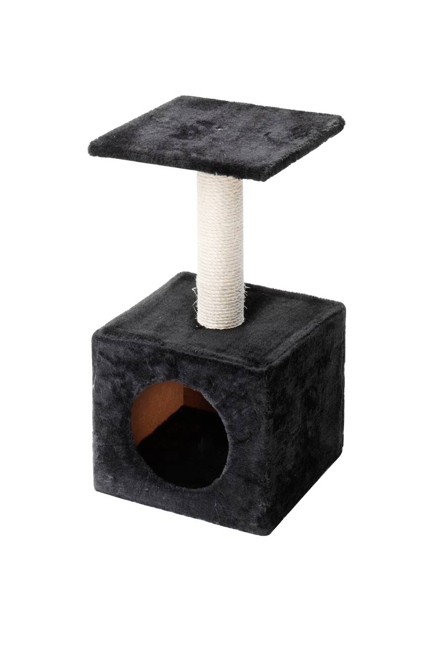 EBI - Arbre à chat ABEY Noir - L.30 x l.30 cm