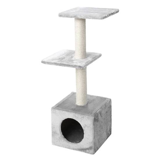 Arbre à chat Palazzo Bois Sisal Gris 30x30x90 cm - EBI - Image 2