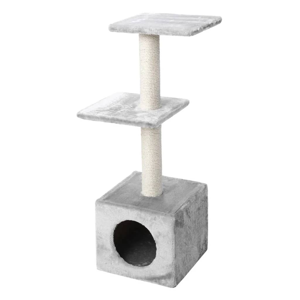 Arbre à chat Palazzo Bois Sisal Gris 30x30x90 cm - EBI - Imagen 2