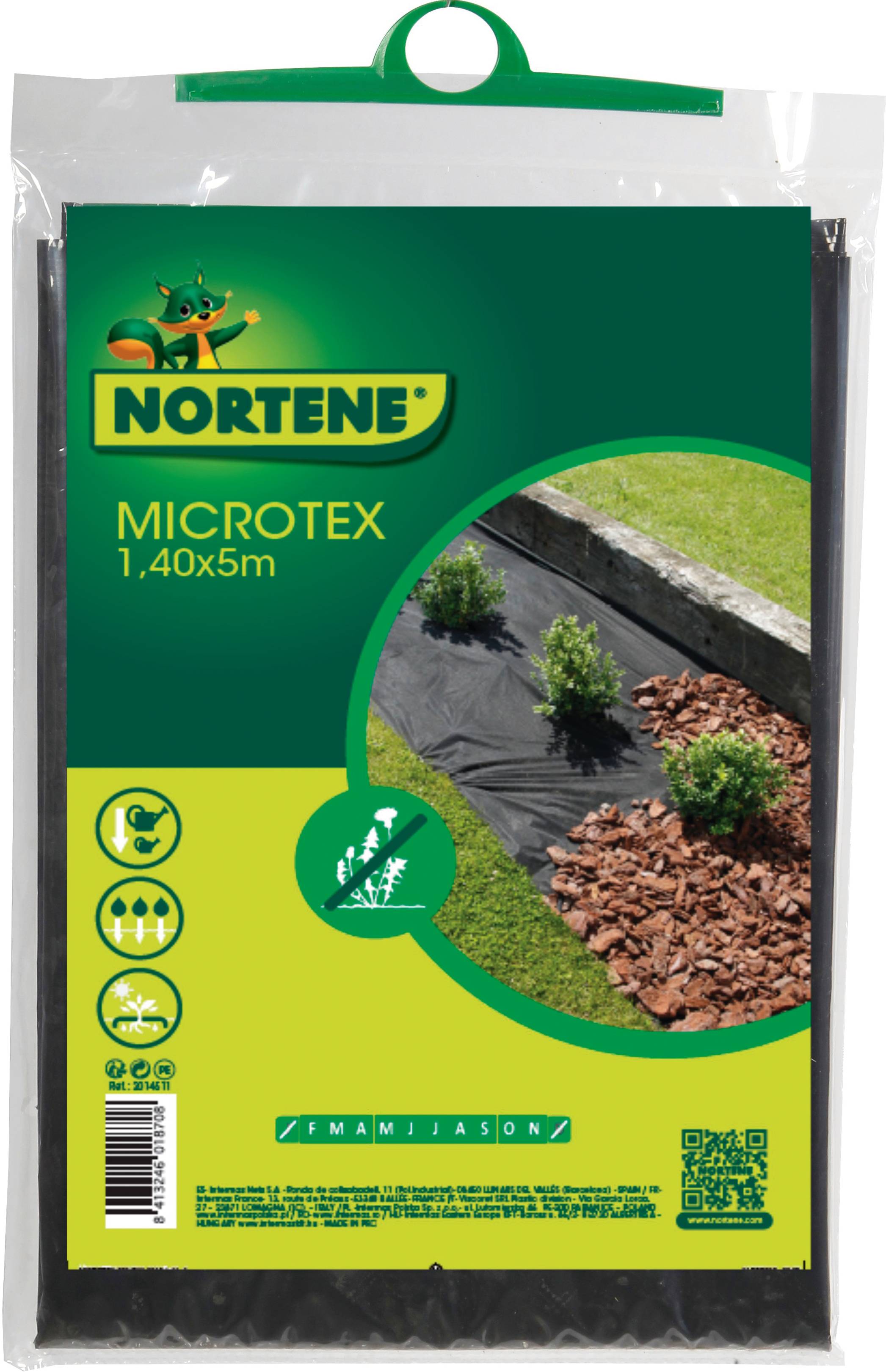 Nortène - MICROTEX Paillage micro alvéolé résistant noir 1,40x5m - Imagen 3
