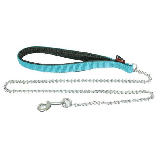 Smooz - Laisse chaîne fine nylon turquoise – MARTIN - Image 1