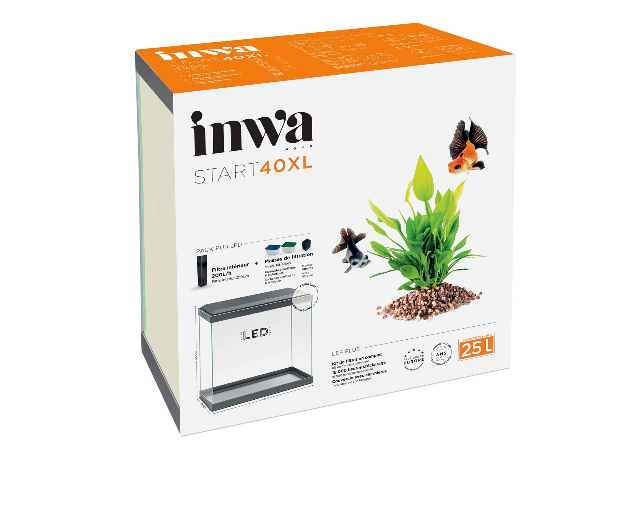 Inwa - Inwa - Aquarium Start 40XL pack pur Led blanc - Image 2