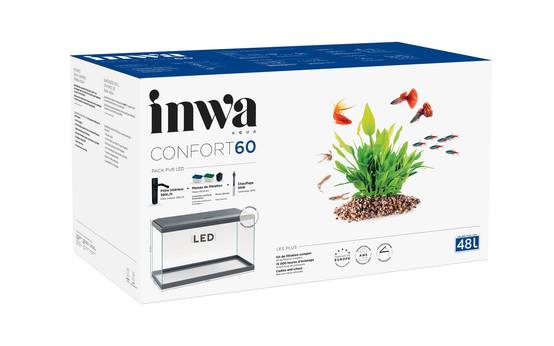 Inwa - Inwa - Aquarium Confort 60 Blanc - L.60 x l.30 x H.32 cm - 48L - Image 3