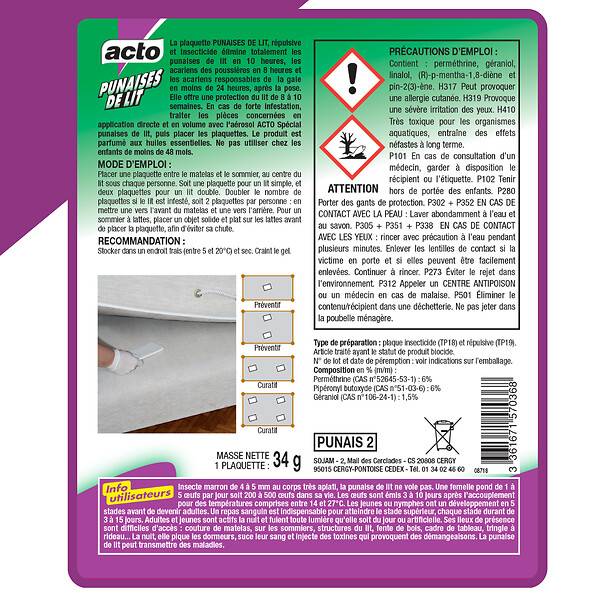 Acto - Plaquette Punaises de Lit et Acariens - ACTO - Imagen 6