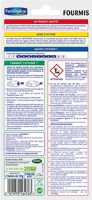 Fertiligène - Anti-Fourmis Boîte Appât 2 x 10 g - Imagen 2