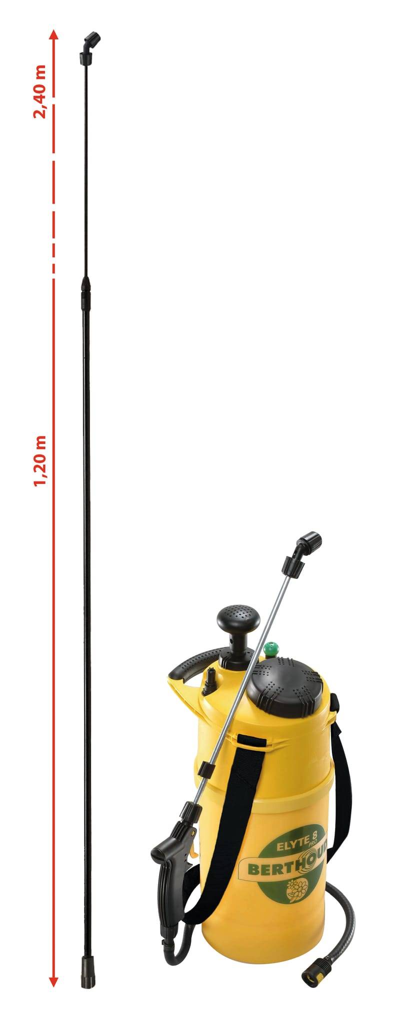 Berthoud - Pulvérisateur ELYTE 8 + Lance 2,40 m - L.20 x l.25 x H.52 cm