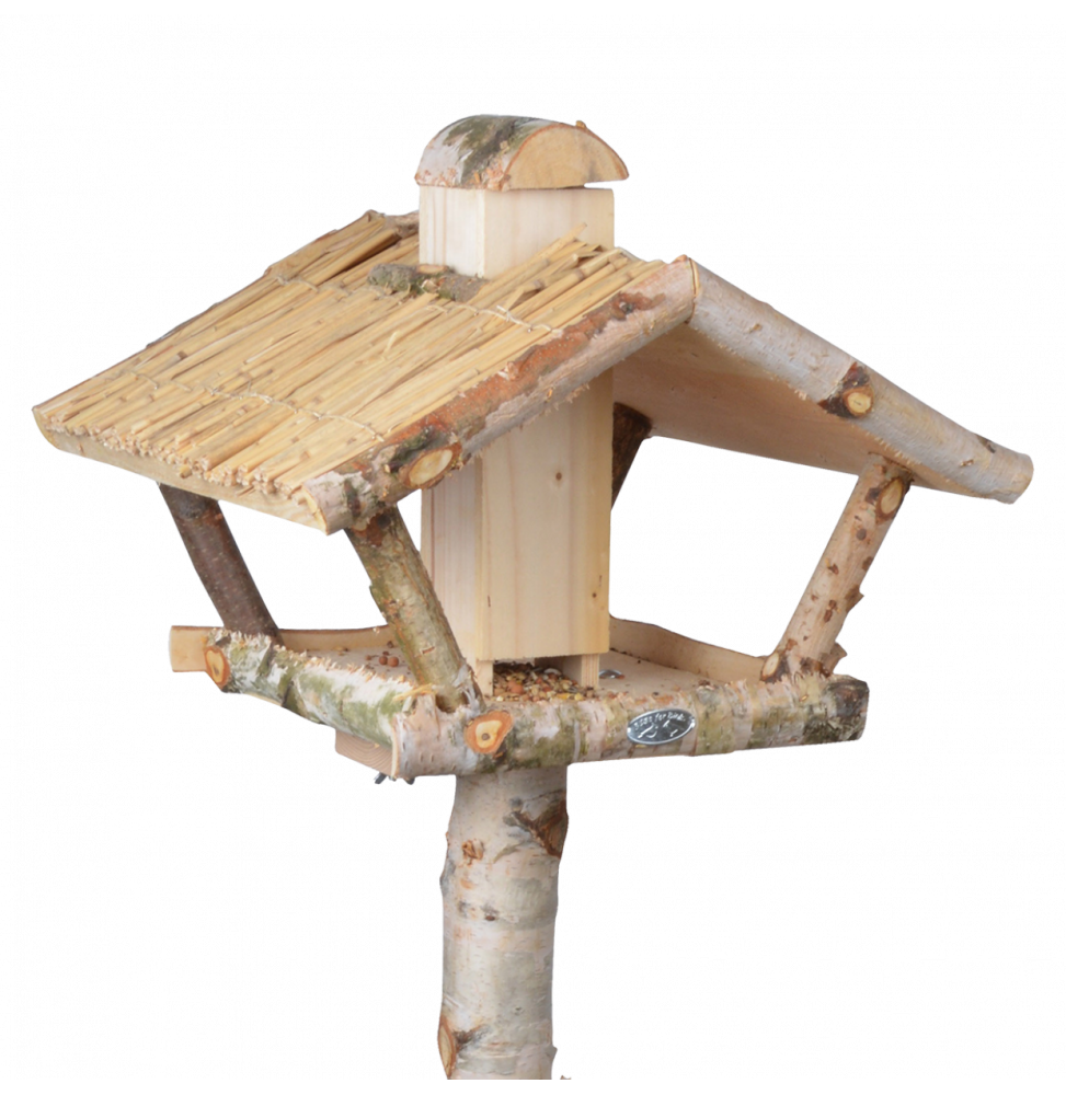 Mangeoire Sur Pied Silo Bouleau Beige L 50 cm P 42 cm H 137,5 cm - Image 2