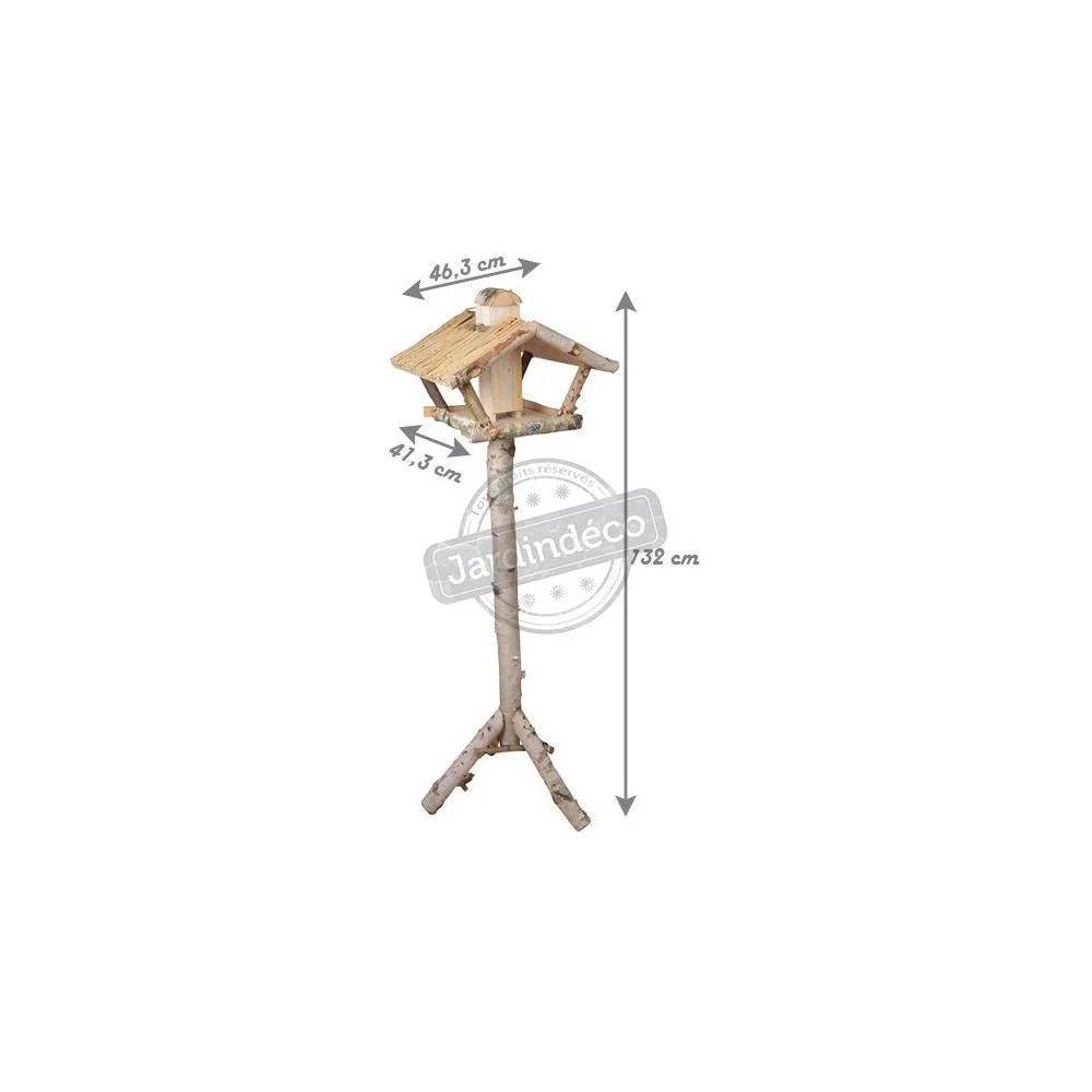 Mangeoire Sur Pied Silo Bouleau Beige L 50 cm P 42 cm H 137,5 cm - Image 5