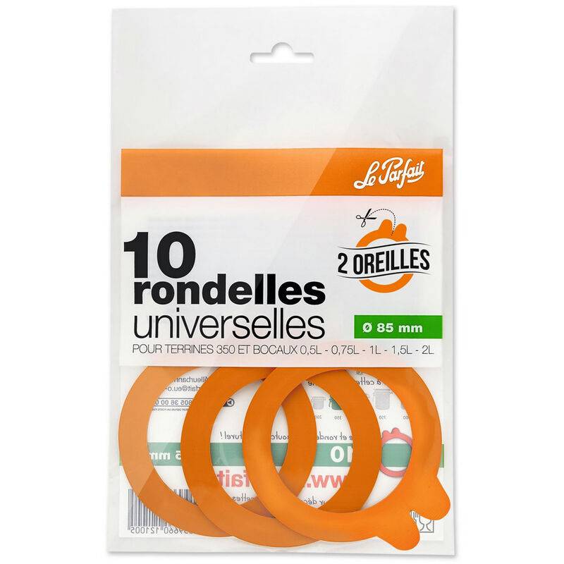 Le Parfait - Rondelle universelle 2 oreilles Ø 8,5 cm sachet 10 - LE PARFAIT - Imagen 4