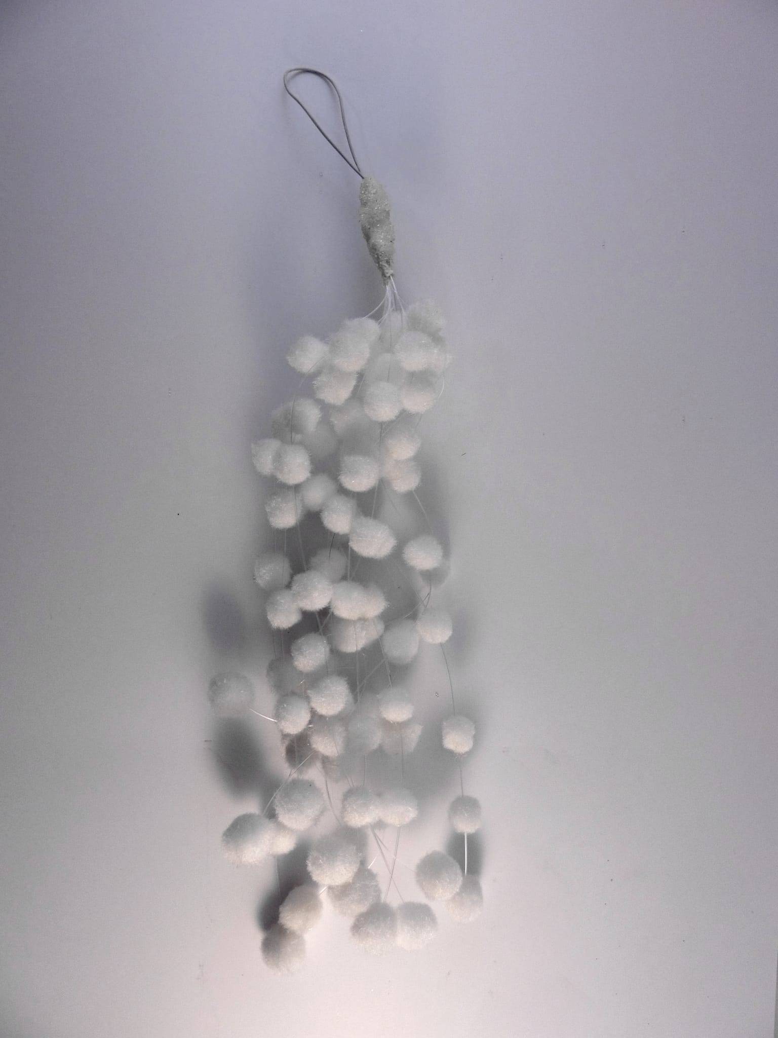 Peha - Racimo de bolas de nieve para colgar - L.2 x An.9 x Al.29 cm