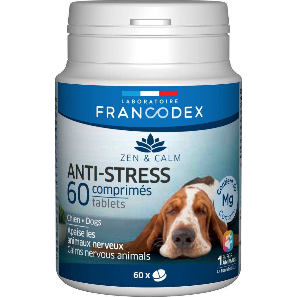Francodex - Comprimés Anti-Stress Décontractants pour chiens - FRANCODEX