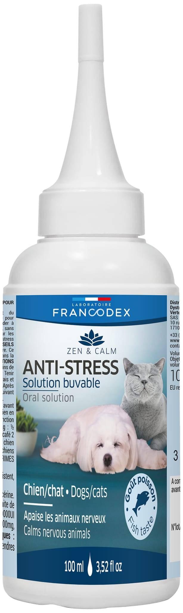 Francodex - Anti-Stress Solution Buvable Pour Chiens et Chats - FRANCODEX