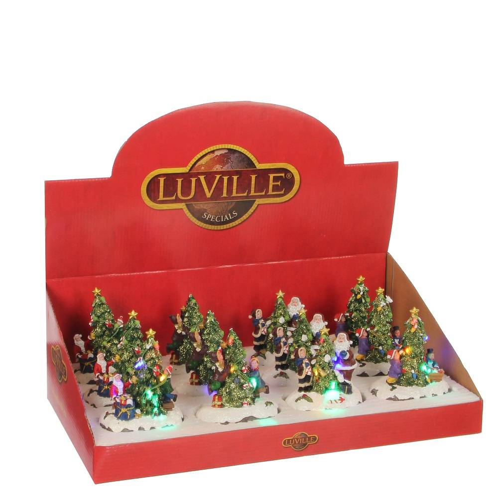 Luville - Luville - Décor de Noël 4 Pièces au choix L.10 x l.6 x H.12 cm