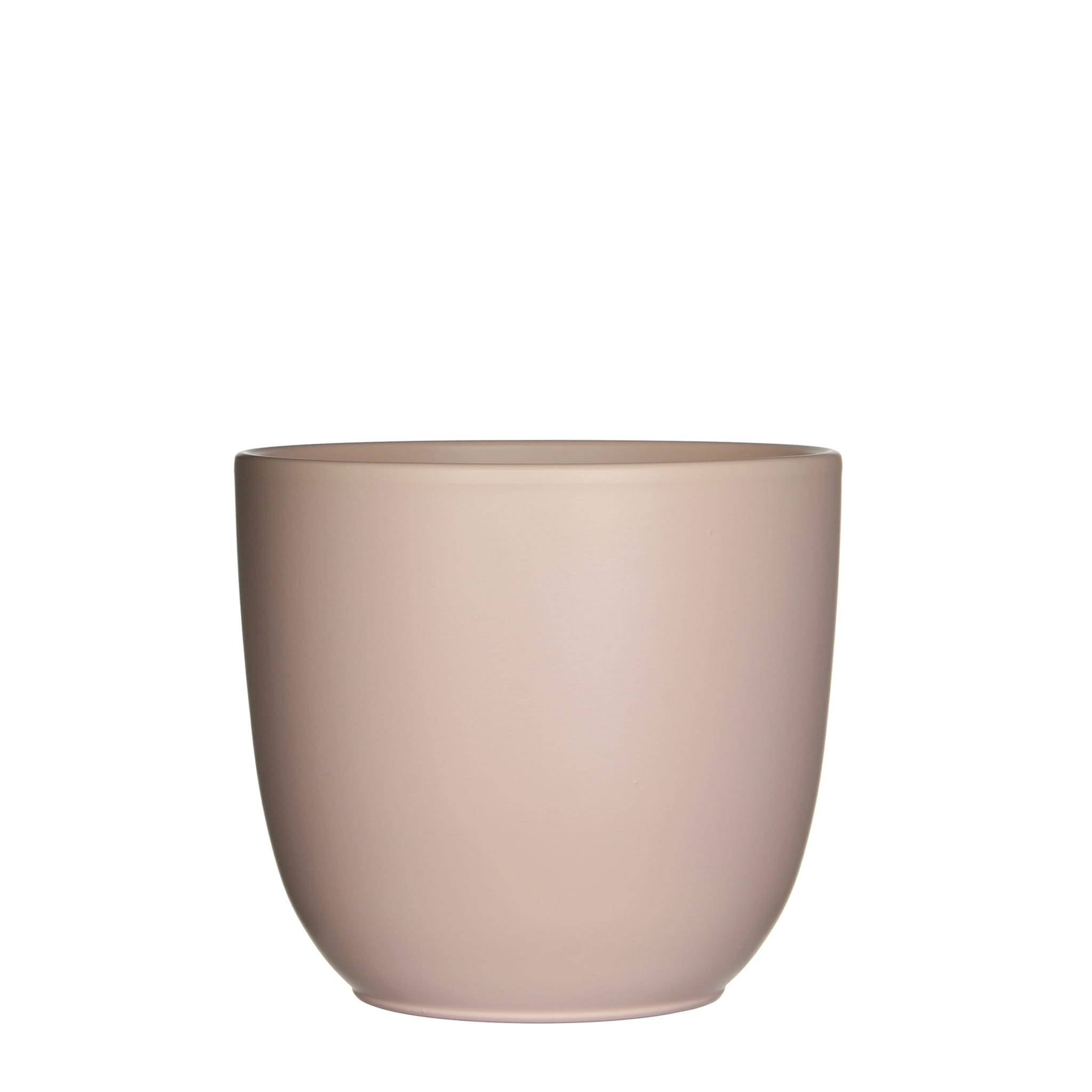 Tusca pot rond rose clair mat - Ø17 x H.16 cm