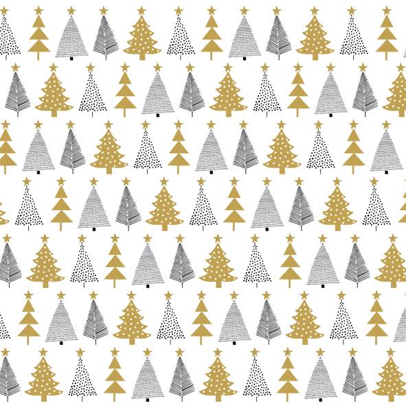 Serviette 33x33 Sapins Scintillants