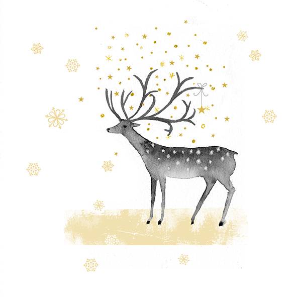Serviette 25x25 Rennes D'Hiver