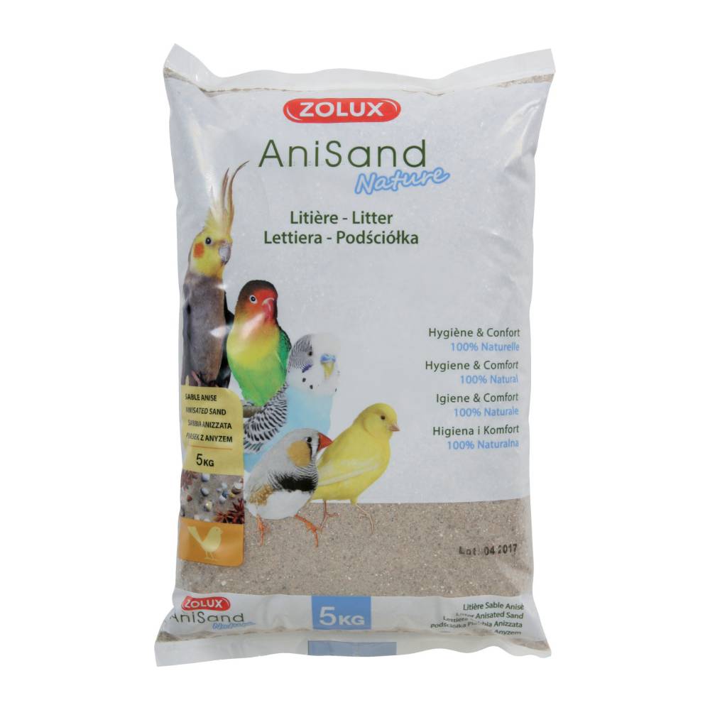 Litière sable Anisand nature pour oiseaux beige L.20 cm l.6 cm H.34 cm - Zolux