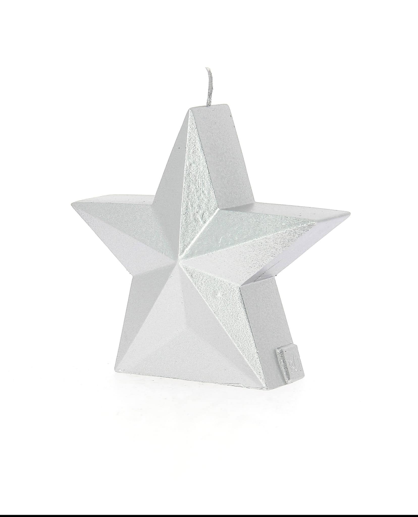 Bougies la Française - Bougie étoile relief coloris argent