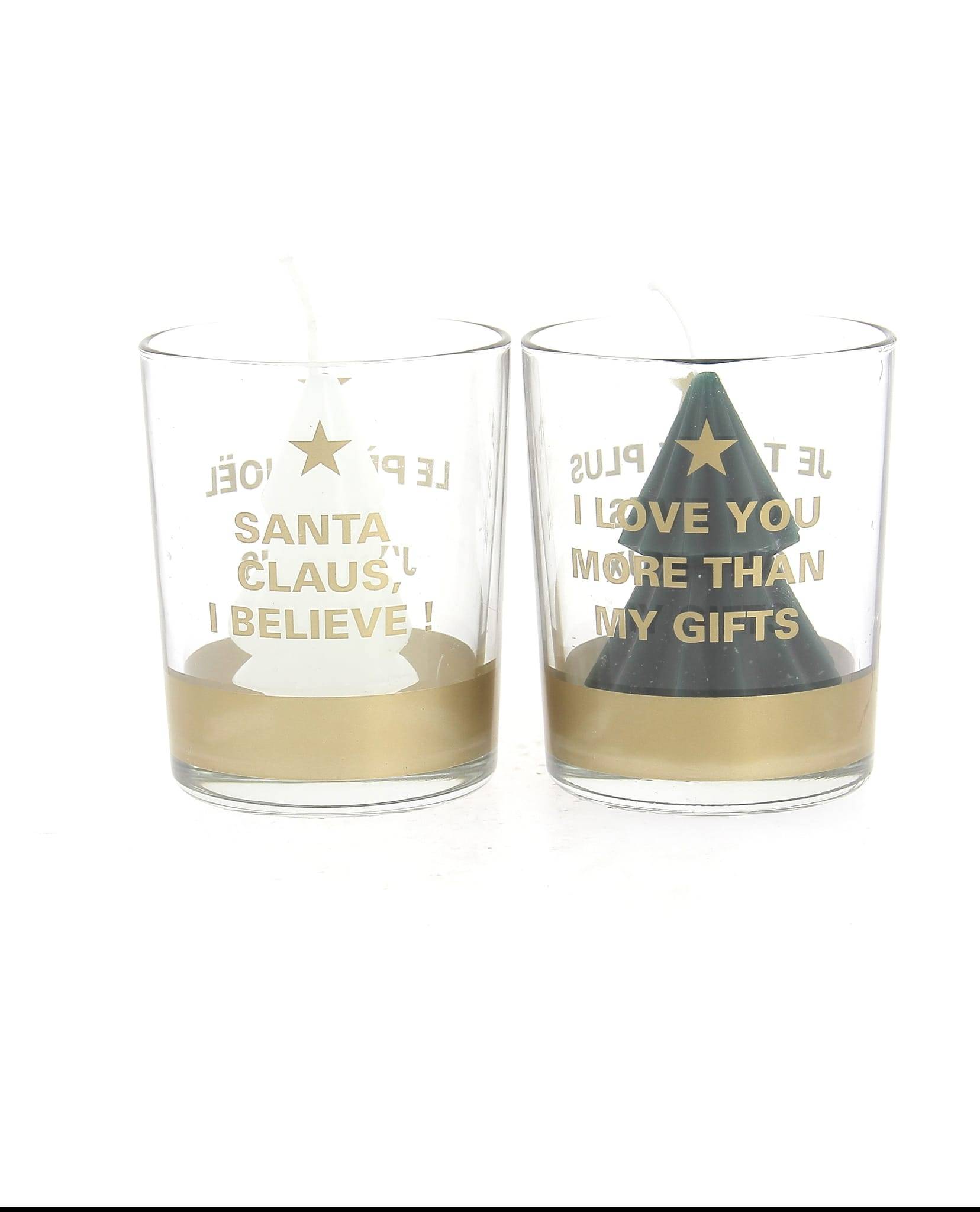 Bougies la Française - Bougie verre message inclusion figurine