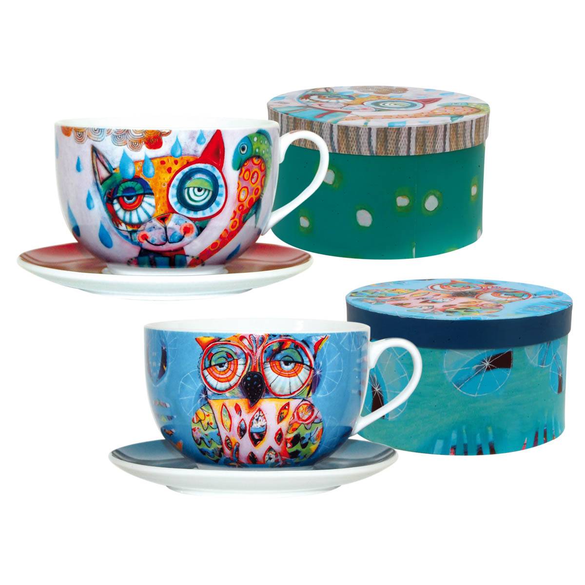 Enesco - Coffrets tasse de thé Michelle Allen avec sa soucoupe