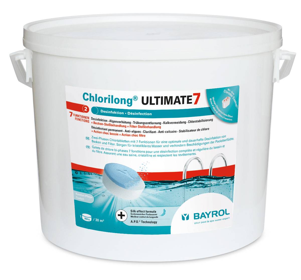 Bayrol - Chlorilong® Ultimate 7 Galet de 300g - 10,2 kg