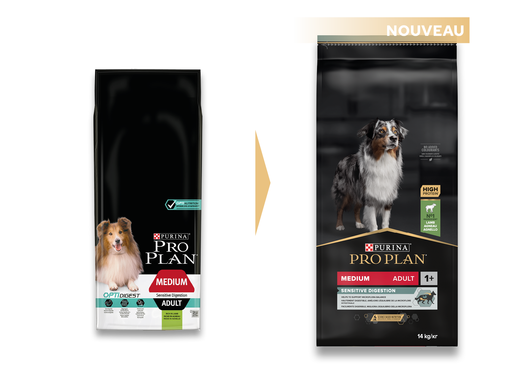 Purina Pro Plan - Croquettes chien Medium Adulte Sensitive Digestion Agneau 14 kg - PRO PLAN - Imagen 5