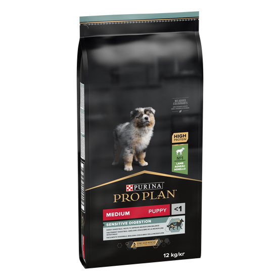 Purina Pro Plan - Croquettes chiot Medium Sensitive Skin Agneau 12 kg - PRO PLAN - Image 1