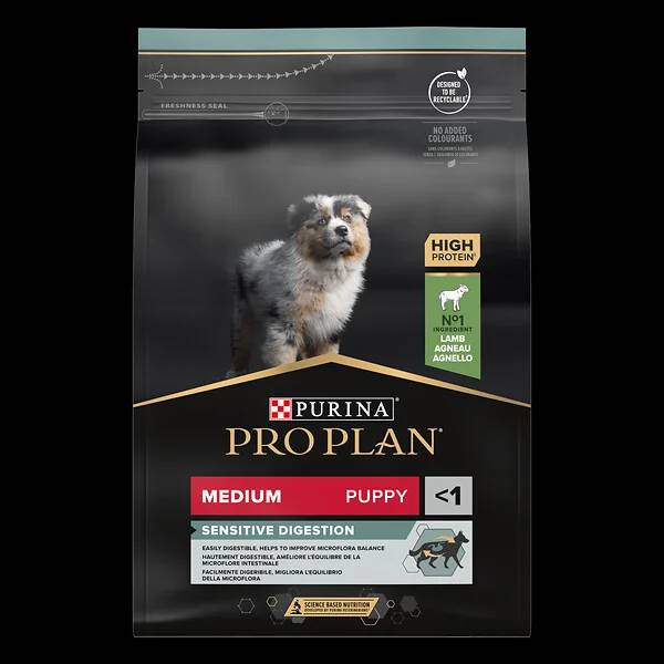 Purina Pro Plan - Croquettes chien Junior Medium Digestion Agneau 3 kg - PRO PLAN