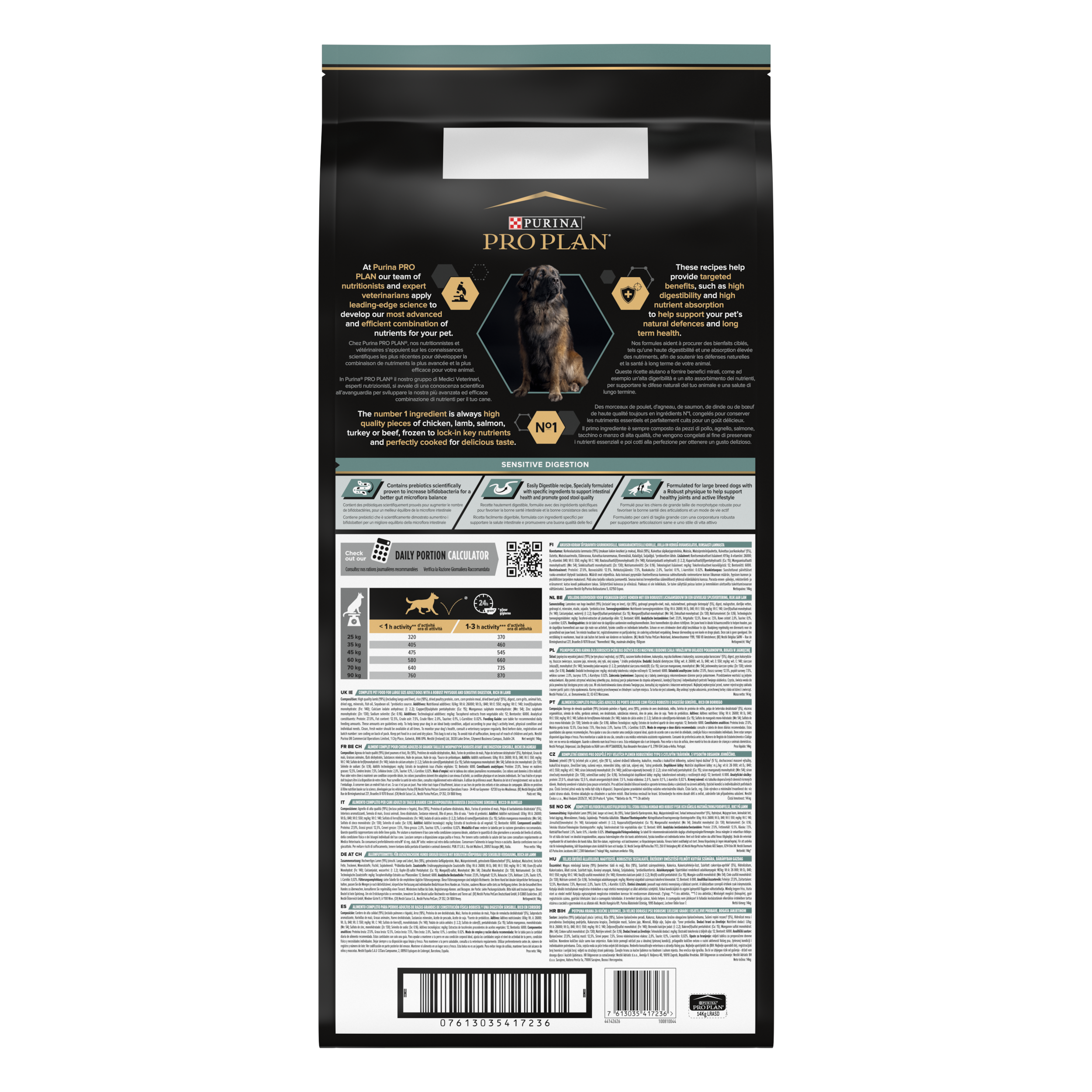 Purina Pro Plan - Croquettes chien Adulte Large Robuste Sensitive Digestion Agneau 14 kg - PRO PLAN - Image 10