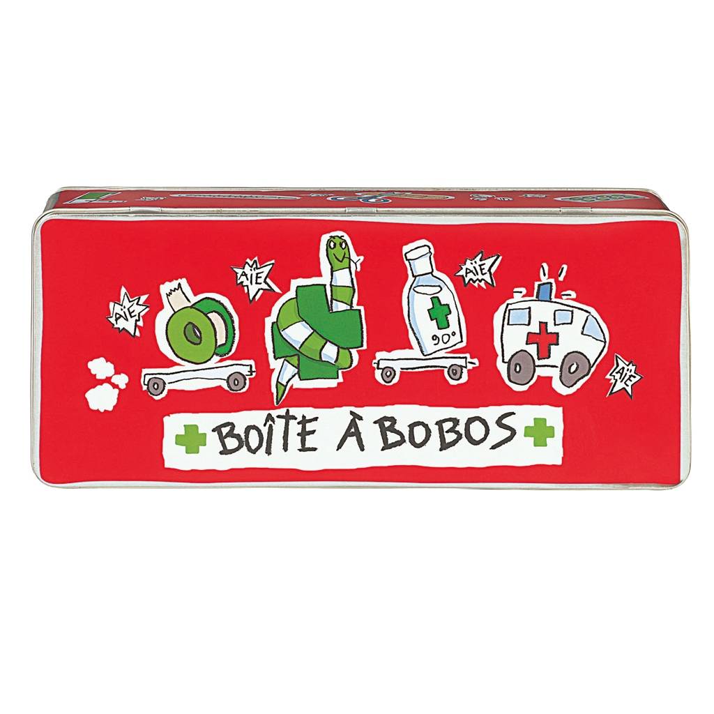 Derrière la Porte - Boite à bobos - Coloris rouge - L.37 x l.16 x H.12 cm