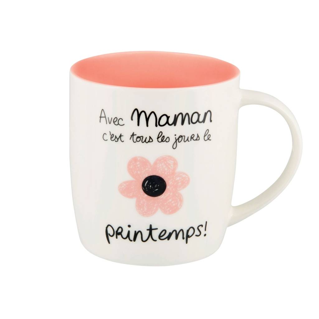 Derrière la Porte - Taza Leman Con mamá en porcelana + caja