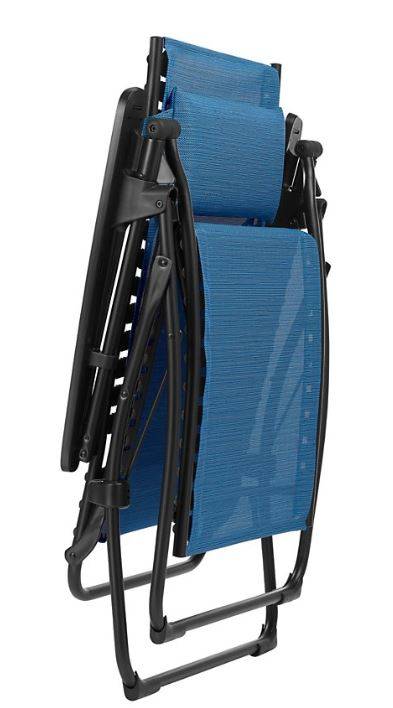 Lafuma Relax Ligstoel RT2 Inklapbaar - Blauw - Batyline - Made In France - Tot 140 Kg