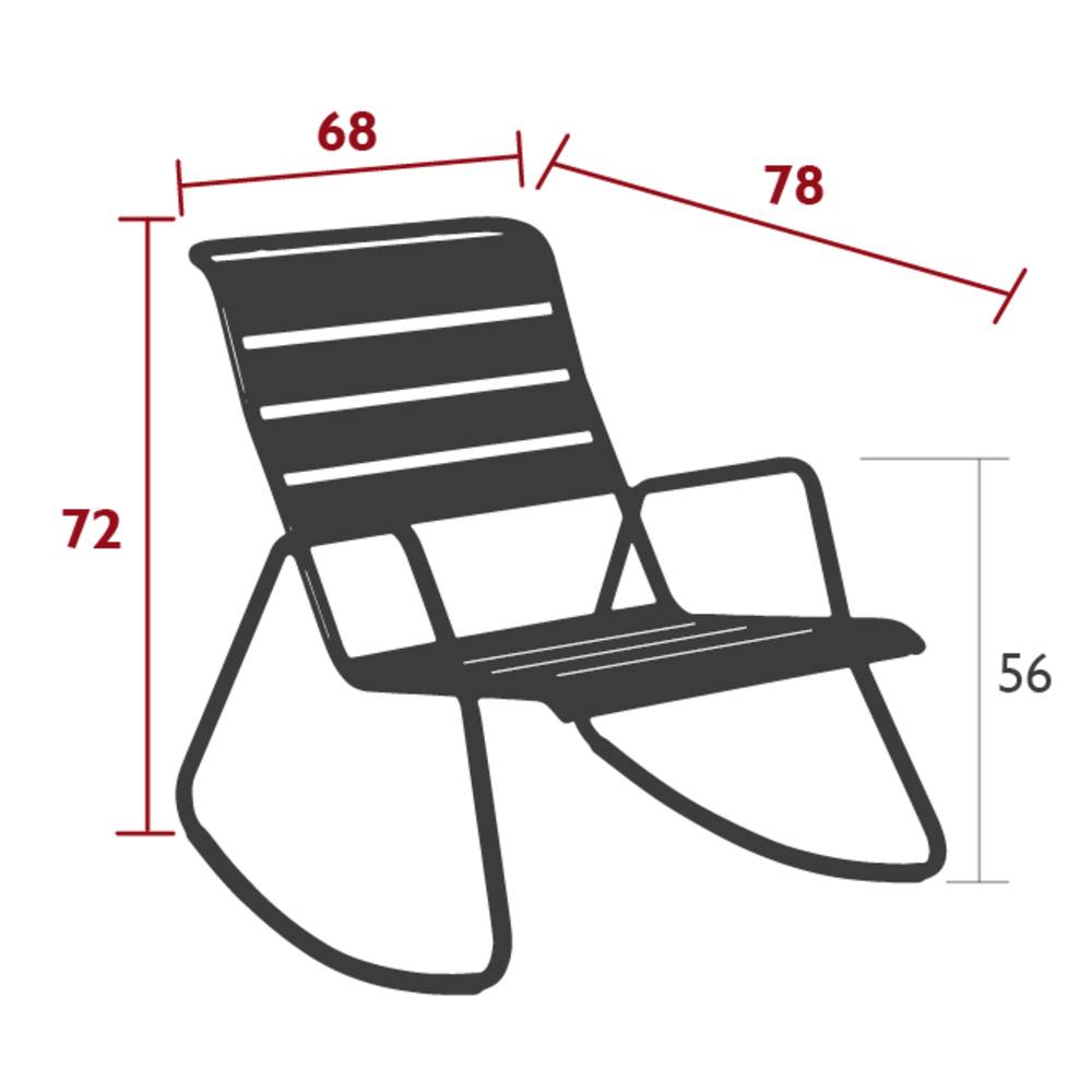 Fermob - Chaise à bascule de jardin acier carbone Monceau Fermob - Image 4