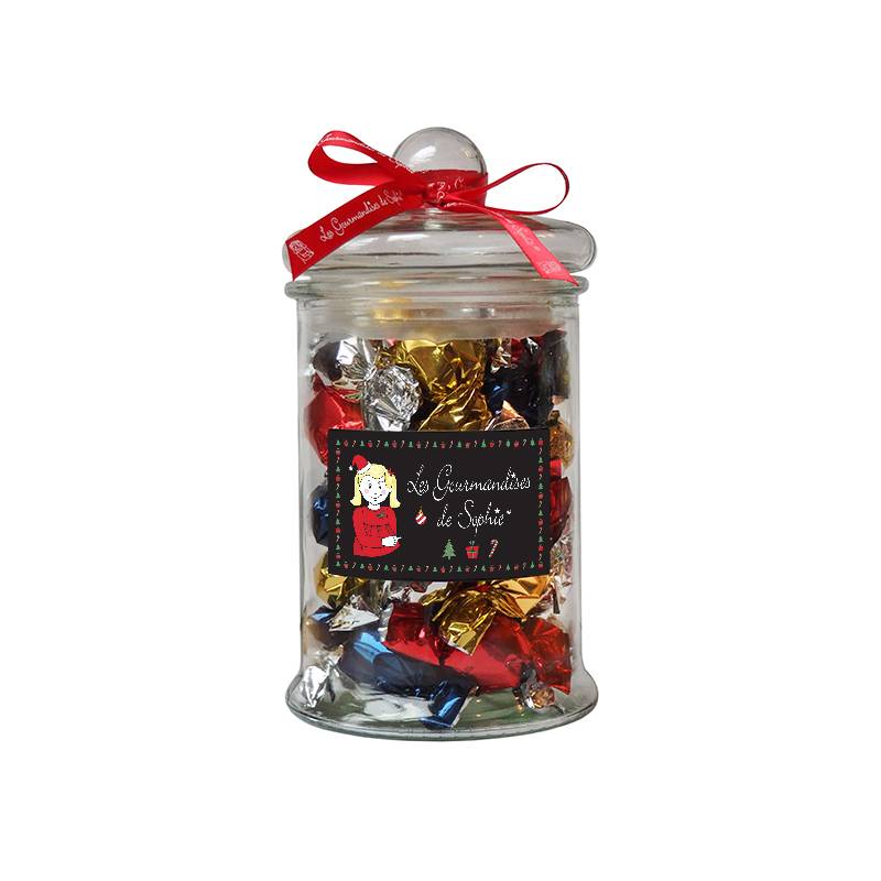 Les Gourmandises de Sophie - Maxi bonbonnière Papillotes chocolat (bouchées choco) 465 g