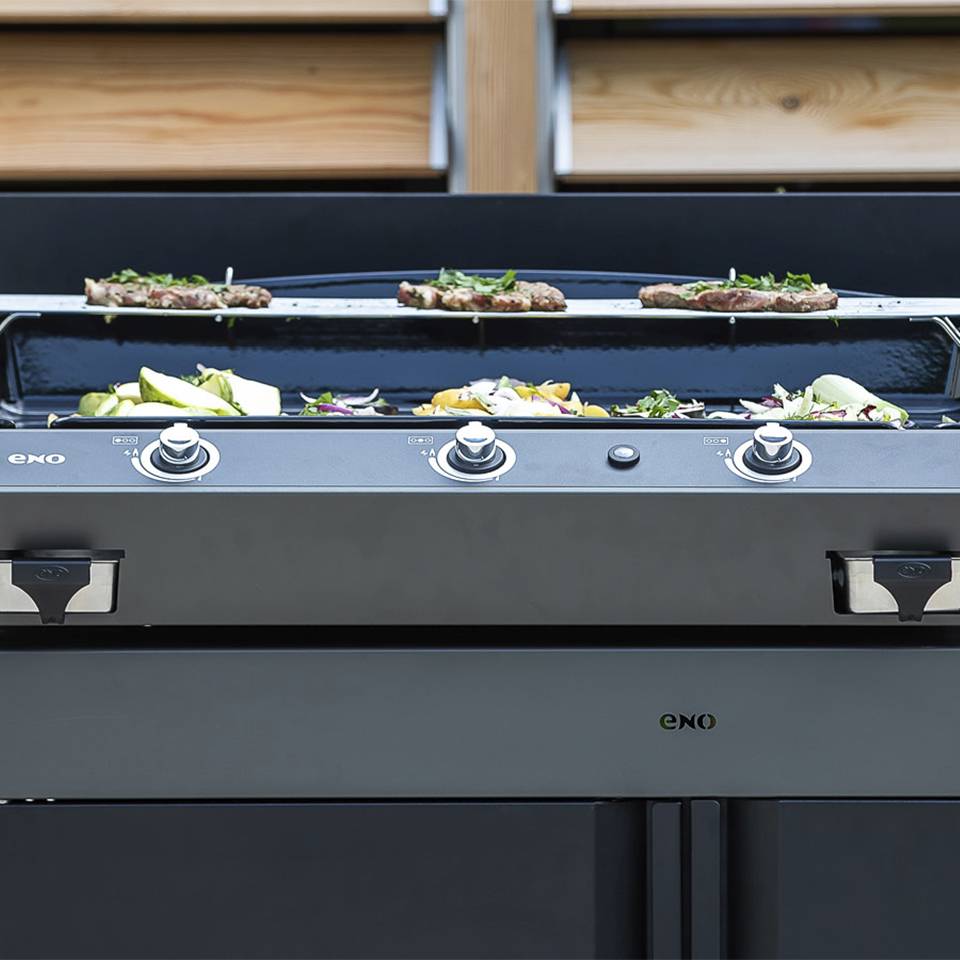 Eno - Eno - Plancha Bergerac 75 gas acero gris - L.77 x l.57 x H.24 cm - Imagen 7