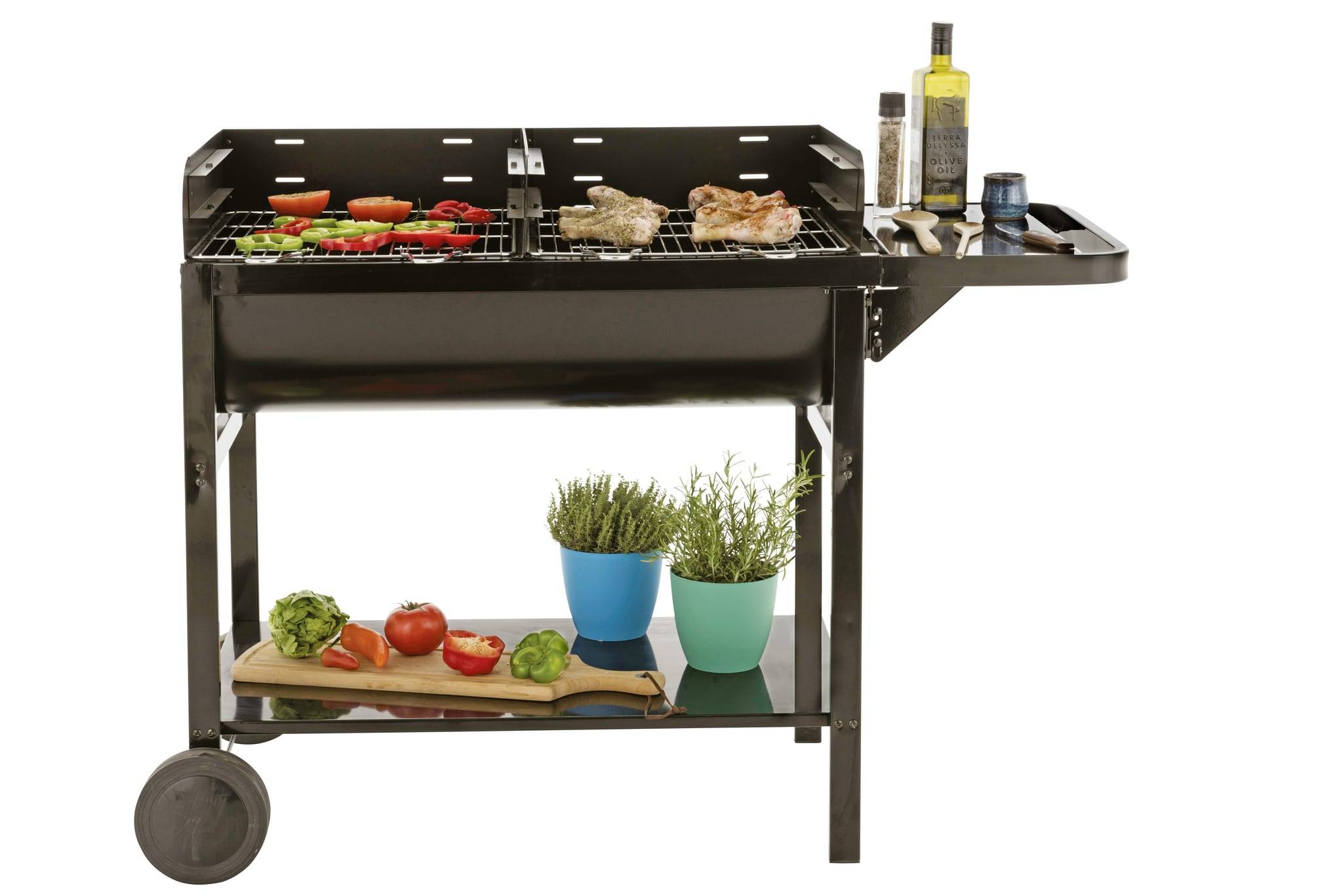 Somagic - Somagic - Barbecue à charbon Jumbo - L.128 x l.62 x H.92,5 cm - Image 7