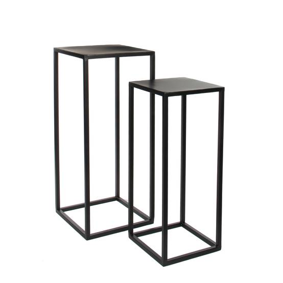 Mica Decorations - Table Goa coloris noir - L.30 x l.30 x H.70 cm