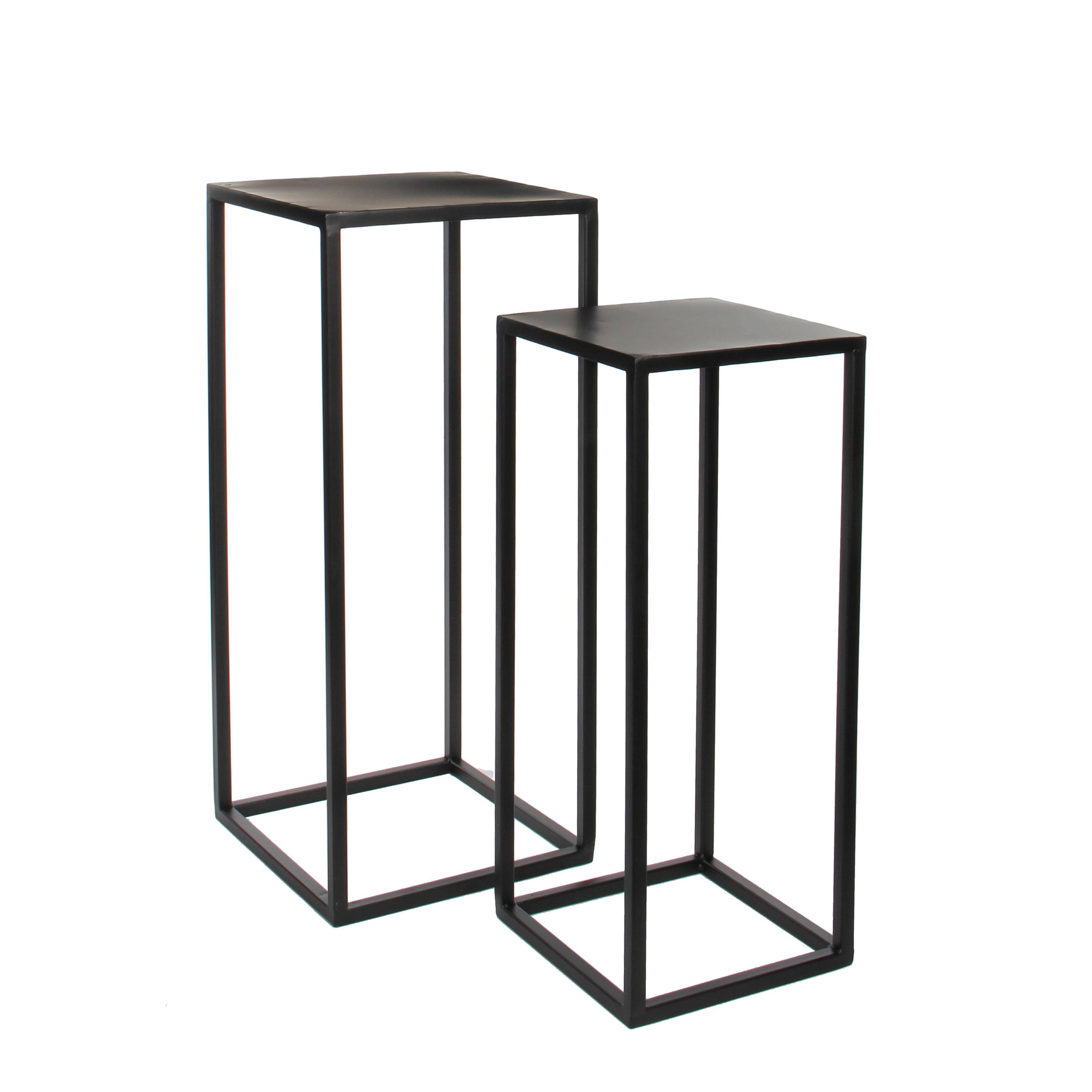 Mica Decorations - Table Goa coloris noir - L.30 x l.30 x H.70 cm