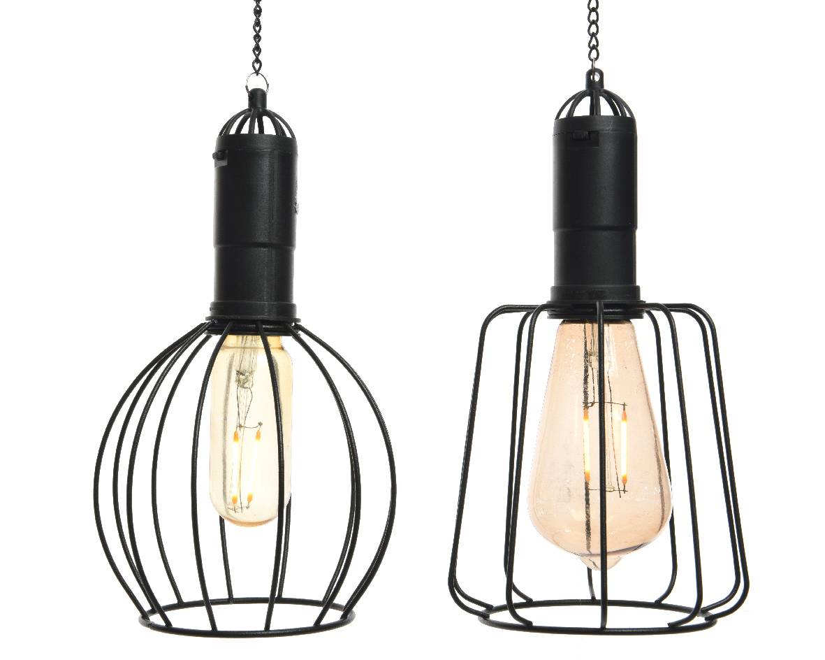 Luminéo - Lampe LED solaire en métal noir à suspendre - H.22 cm - Imagen 1