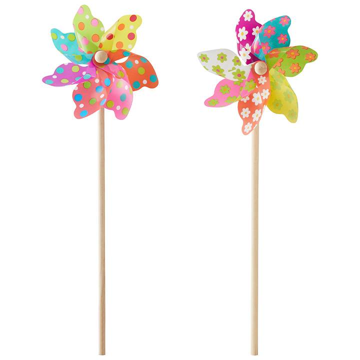 Decoris - Decoris - Molino de viento multicolor en estaca Ø.17 x H.48 cm