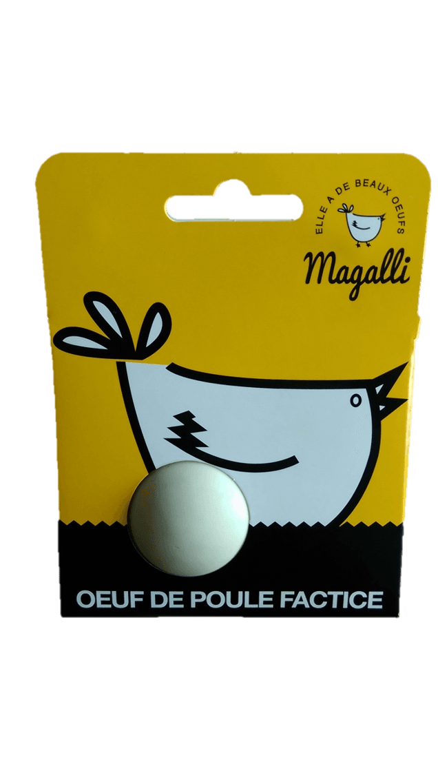 Magalli - Œuf factice en caoutchouc - L.6 x l.10 x H.13 cm
