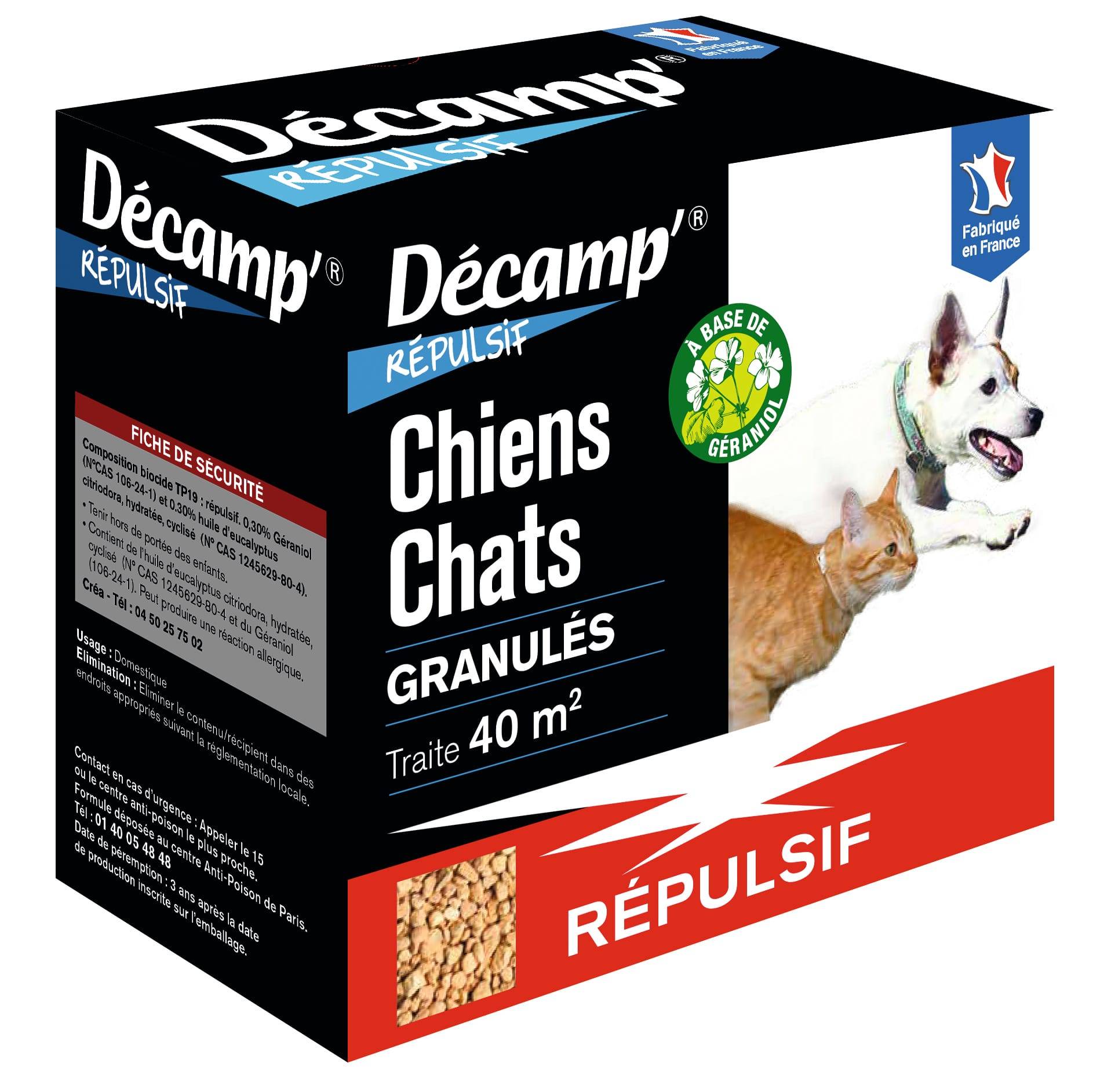 Décamp'Répulsif - Repelente para perros y gatos en gránulos 400 g