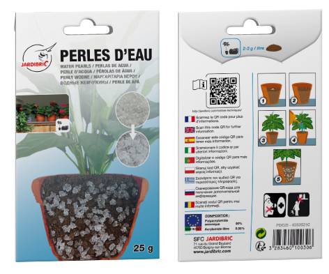 Jardibric - Perles d'eau sachet 25 gr - L.9,5 x l.5 x H.16 cm