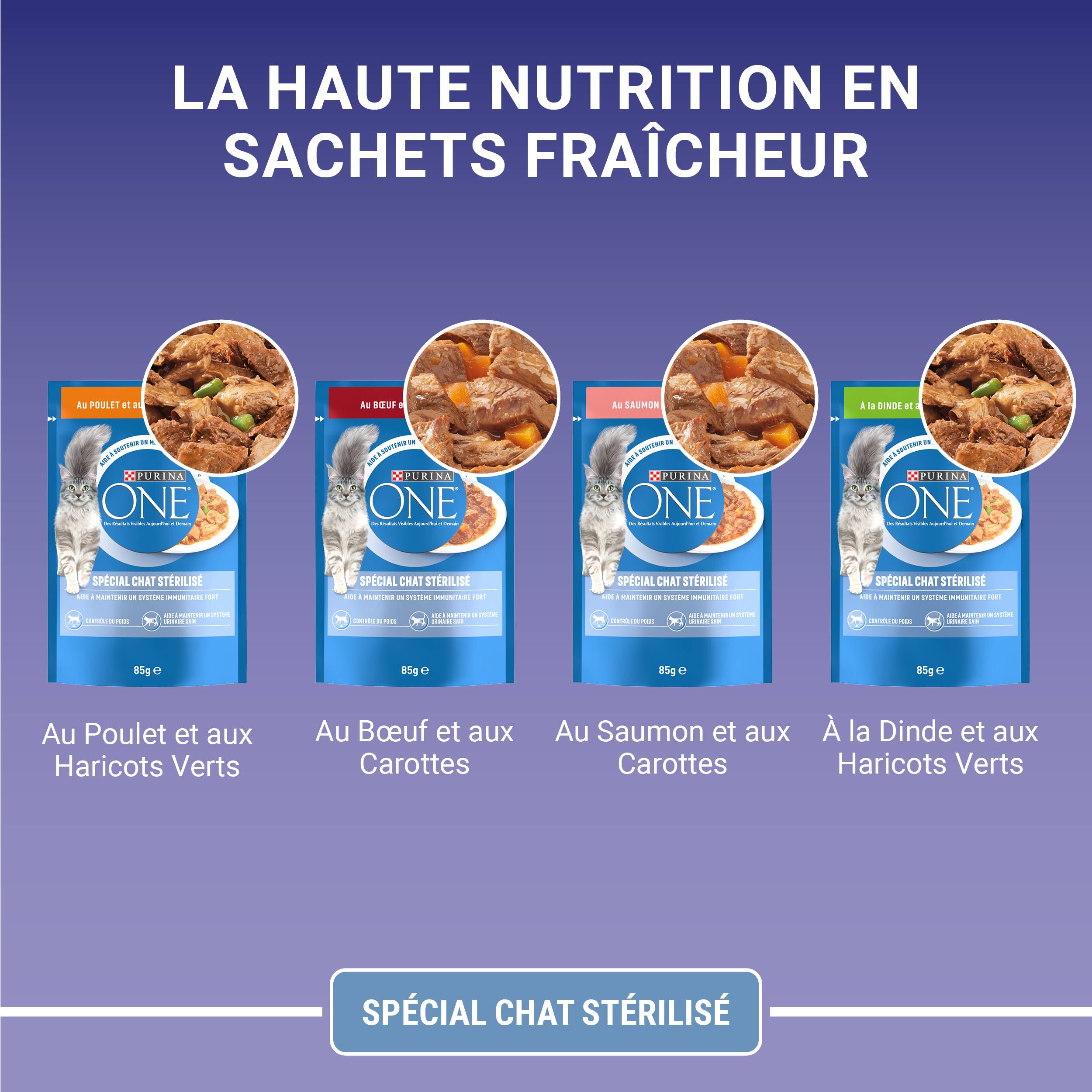 Purina One - Sachets chat Stérilisé Bœuf 8x85 g - PURINA ONE - Image 3